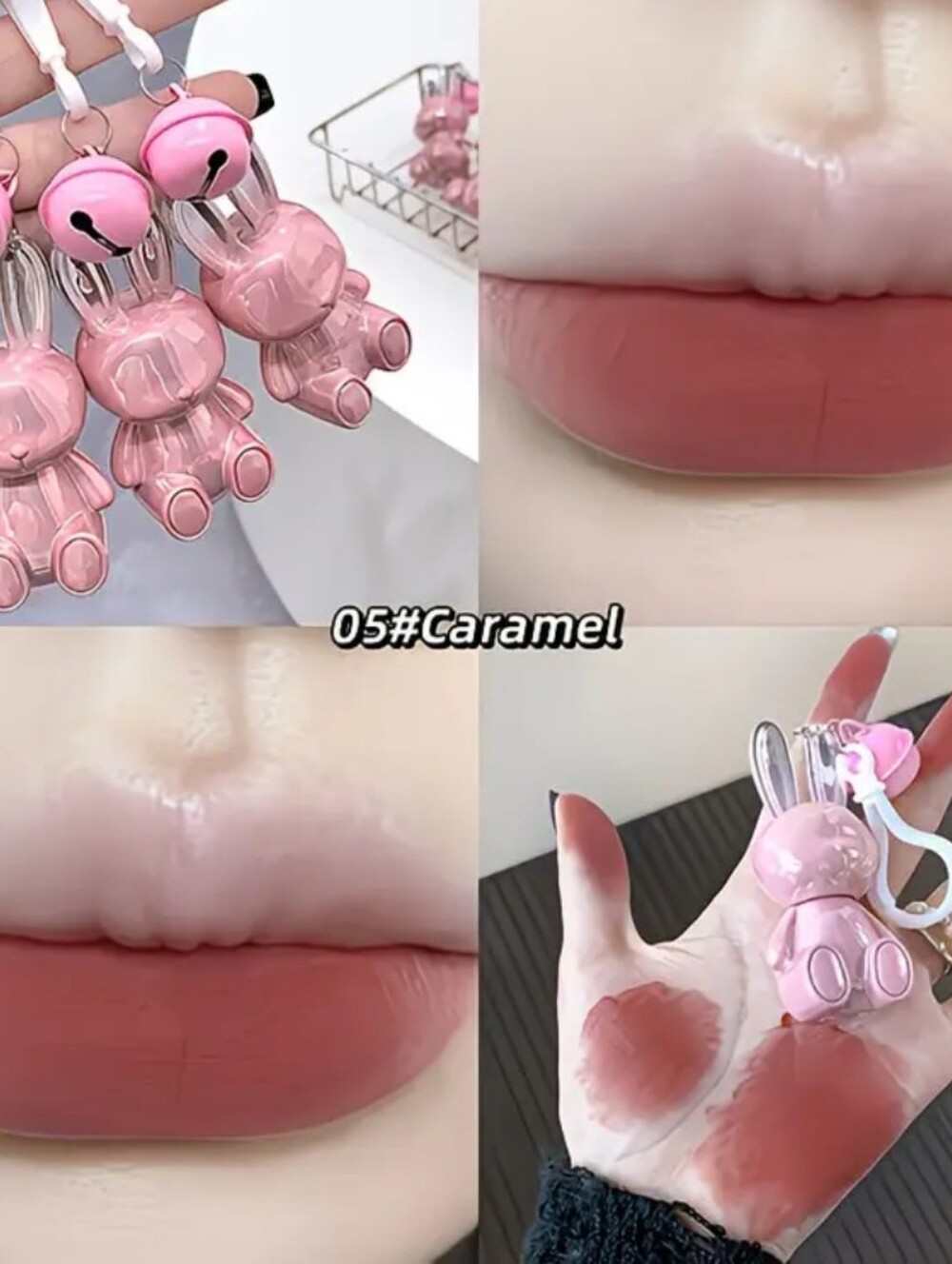 Novelty Lip Gloss In The Shape Of A Cute Pink Bear.  #5. Caramel.
